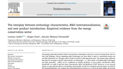 Chair Of Technology And Innovation Management