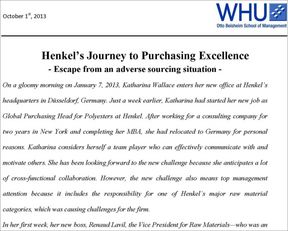 Opening Paragraph Henkel Case